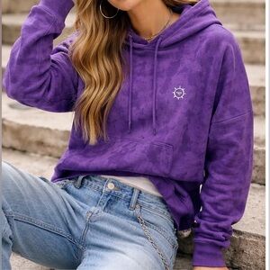 Big Bud Press Hoodie Purple Tie DyePullover Sweatshirt